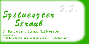 szilveszter straub business card